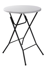 Barbord Ø80 x 110 cm Vit/Svart Sunlife